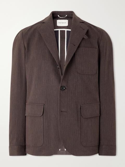 Oliver Spencer Solms Cotton-Blend Herringbone Suit Jacket