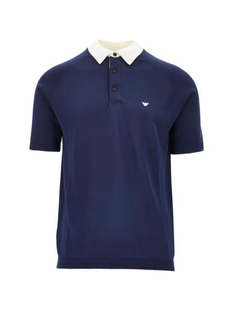 EMPORIO ARMANI contrast-collar polo shirt
