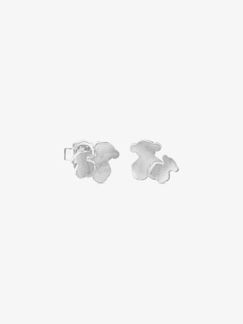 TOUS Silver TOUS Hill Earrings Bear motif 1cm.