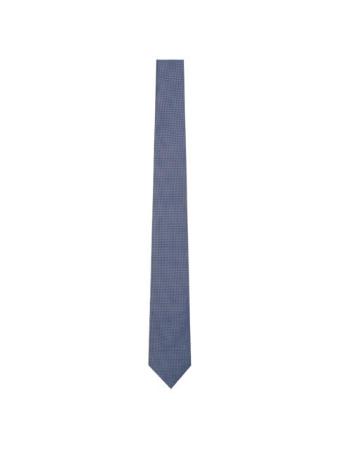 ZEGNA Blue Silk Jacquard Tie