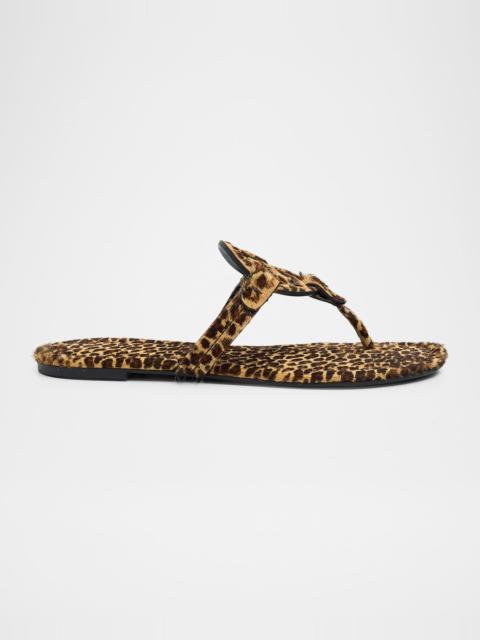 TORY BURCH Miller Leopard-Printed Calf Hair Sandals