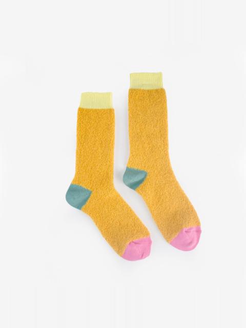 Iron Heart DEC-BOU-YEL Decka Boucle Alpaca Socks - Yellow