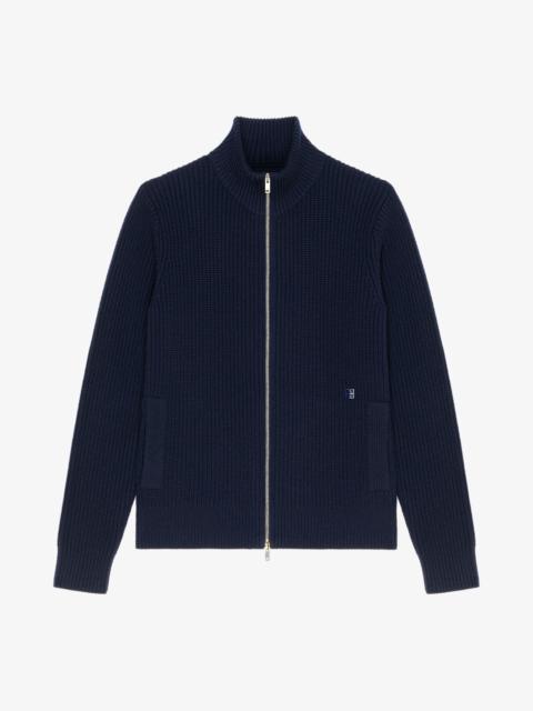 Givenchy ZIPPED CARDIGAN IN WOOL AND CASHMERE