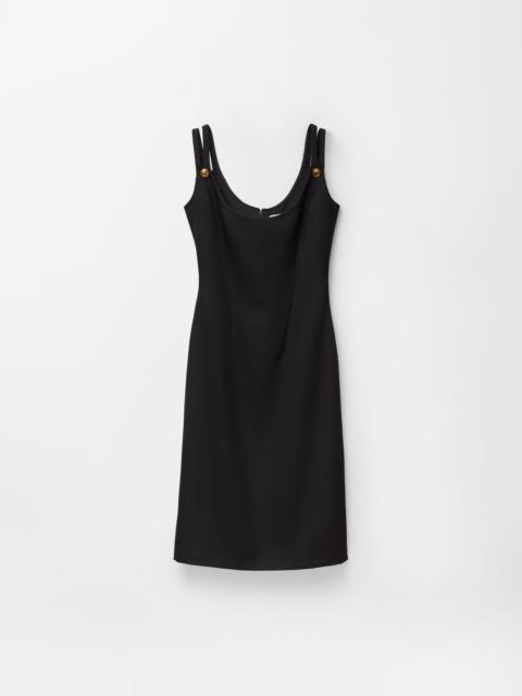 VERSACE Wool Grain De Poudre Midi Dress
