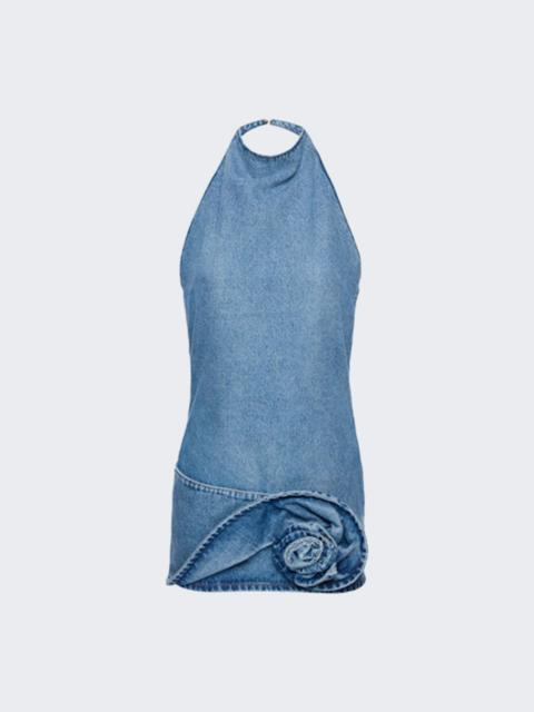 MAGDA BUTRYM Mini Denim Dress Light Blue