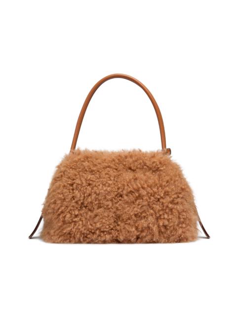 Santoni Light brown fur shoulder bag