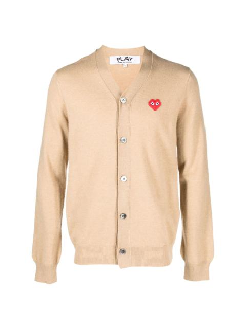 Comme des Garçons PLAY 로고 니트 모직 카디건