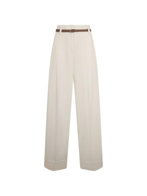PESERICO high-waisted belted trousers