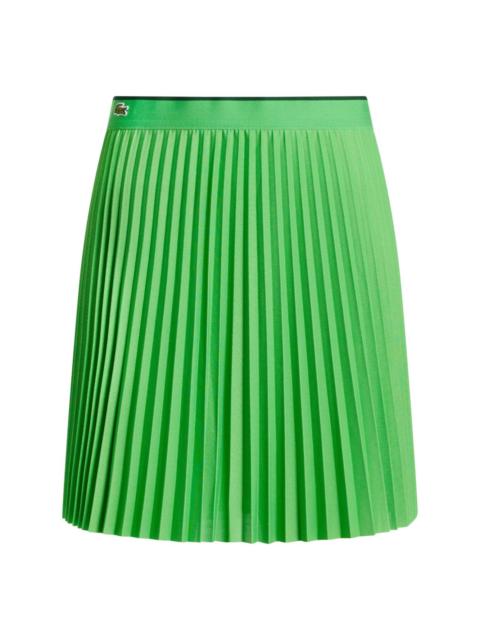LACOSTE logo-appliquÃ© pleated mini tennis skirt