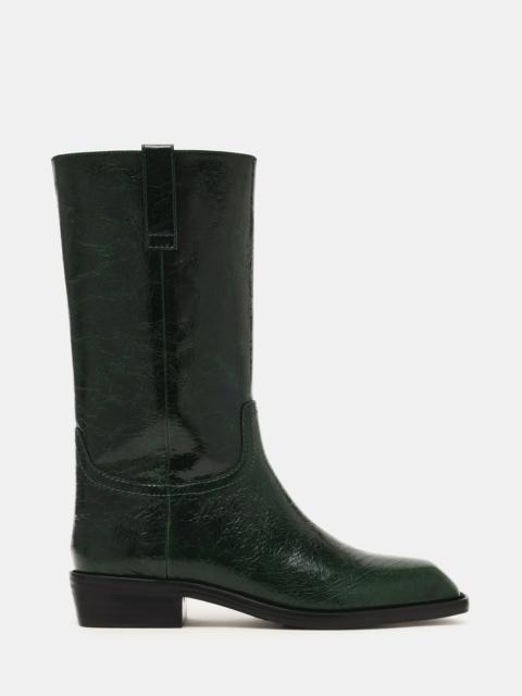 STEVE MADDEN PRIMO DARK GREEN LEATHER