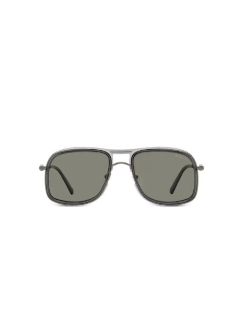 Moncler 223 back-plate navigator-frame sunglasses