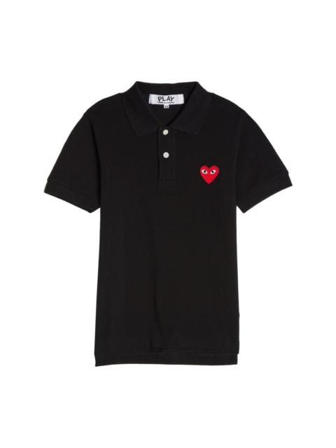 logo-appliqué piqué cotton polo shirt