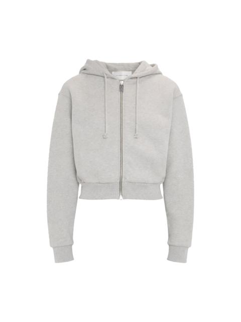 Victoria Beckham Full Zip Hoodie In Grey Marl
