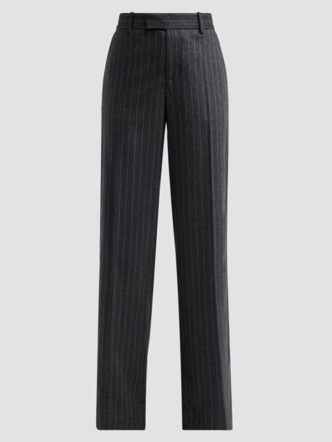 NILI LOTAN Women's Bethany Pinstripe Wool Pants - Dark Charcoal Pinstripe