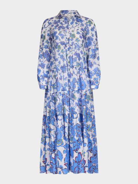 DIANE VON FURSTENBERG Kiara Tiered Floral-Print Midi Dress