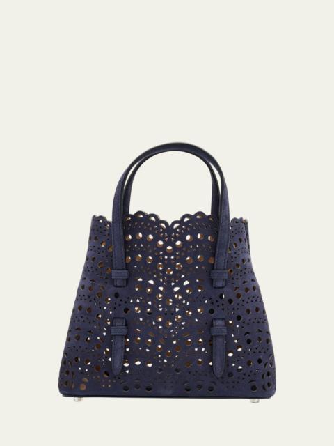 Alaïa Mina 20 Top-Handle Bag in Perforated Suede