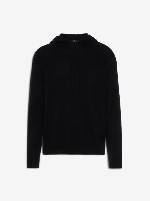 7 For All Mankind Cashmere Hoodie In Coal