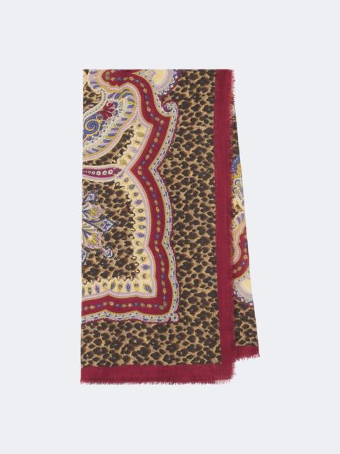 Etro Printed modal and cashmere scarf