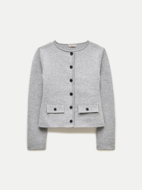 J.CREW Boatneck sweater-jacket in boiled merino wool