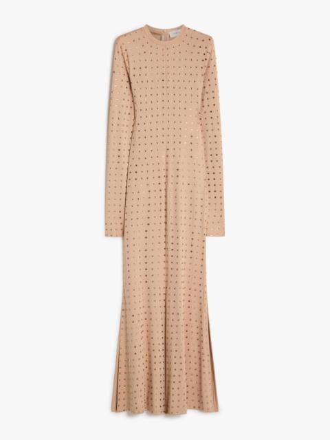 Sportmax OSCURI Scuba jersey dress with rhinestones