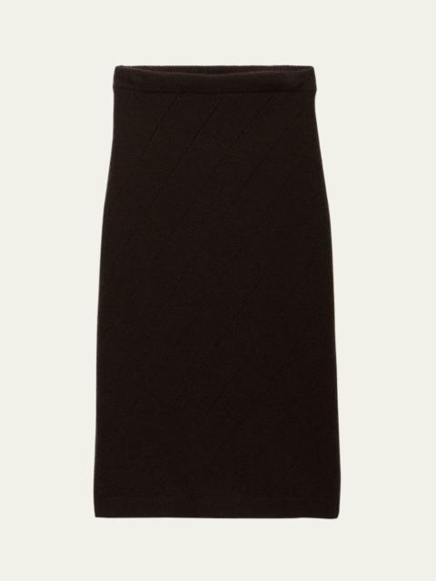 Prada Cashmere Pencil Skirt