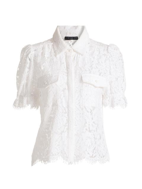 GENERATION LOVE Women's Mina Lace Button-Front Top - White