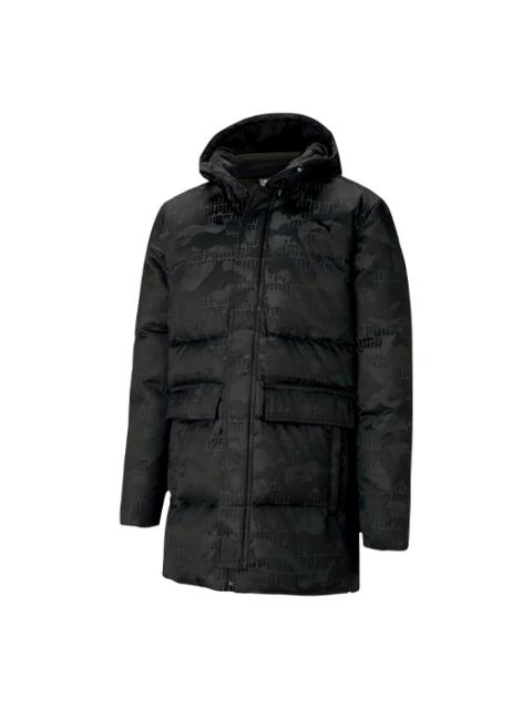 PUMA Camo Long Down Jacket 'Black' 585502-01