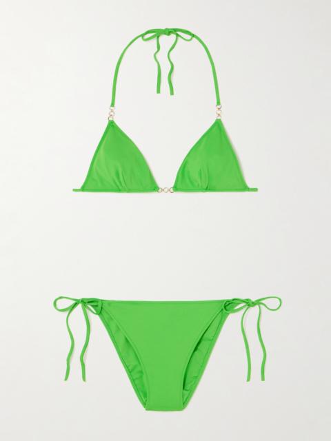 Lido Sessantaquattro Chain-embellished Triangle Bikini