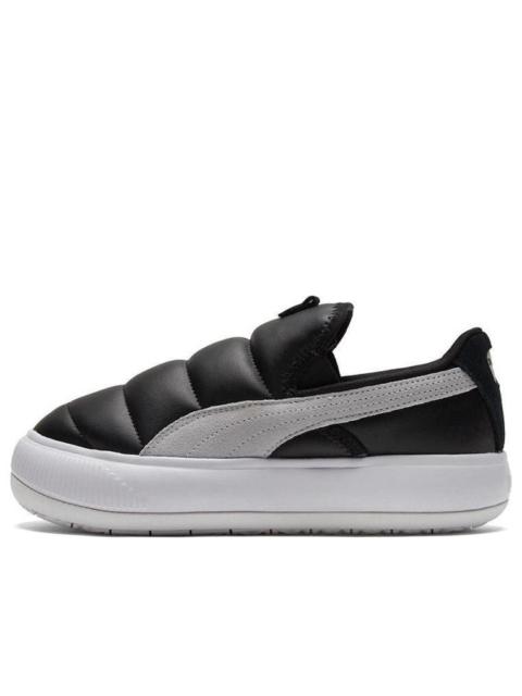 PUMA (WMNS) PUMA Suede Mayu Slip-on Shoes Black/White 383827-01
