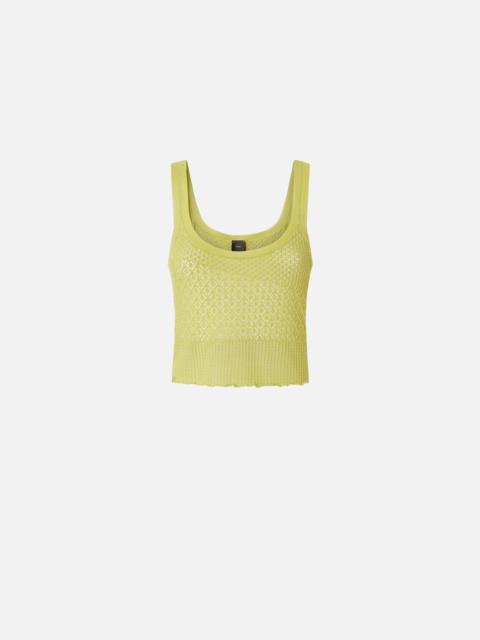 PINKO PERFORATED TANK TOP WITH DIFFERENT PATTERNS