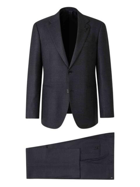 LARDINI textured check suit