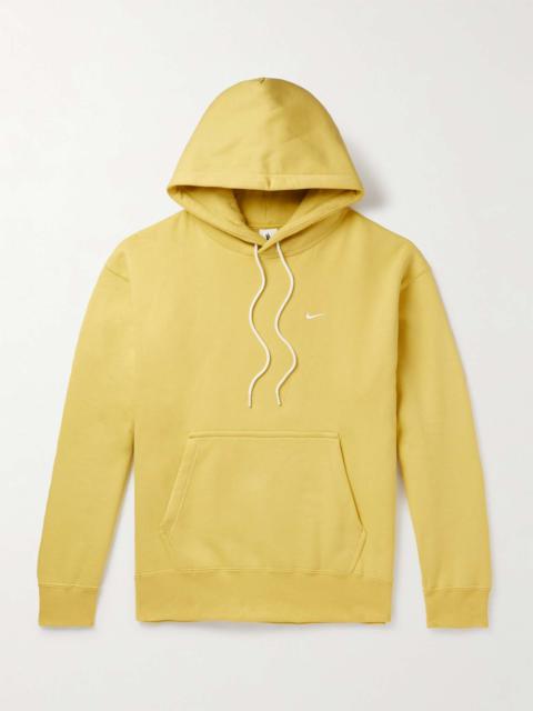 Logo-Embroidered Cotton-Blend Jersey Hoodie