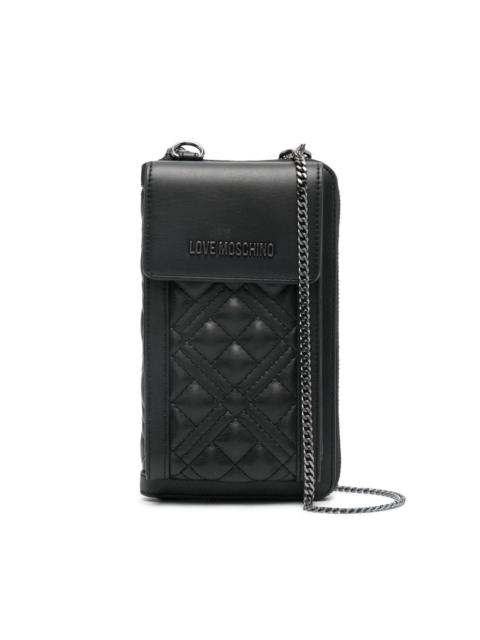 Moschino quilted phone bag