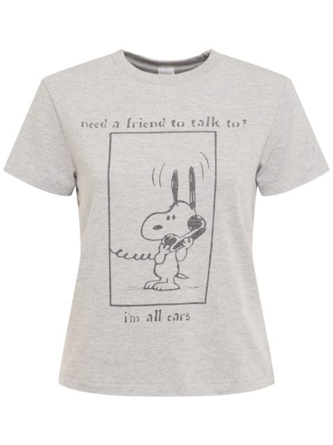 RE/DONE Snoopy printed cotton jersey t-shirt