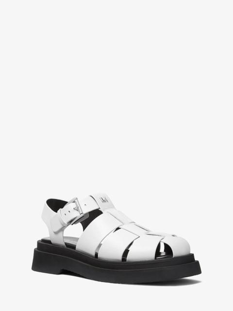MICHAEL KORS Indy Fisherman Leather Sandal