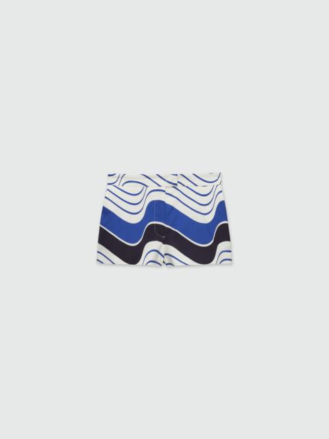 MSGM Shorts with "Waves" motif