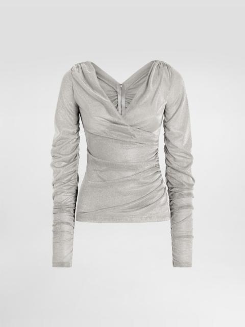 Dolce & Gabbana Lamé jersey top