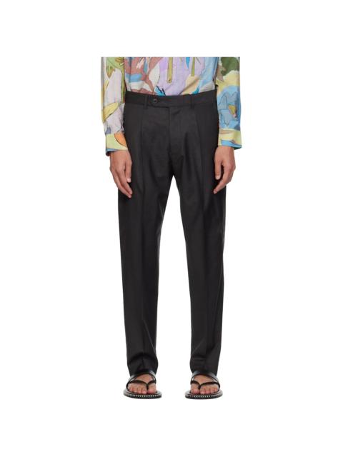 Paul Smith Brown Pleated Trousers