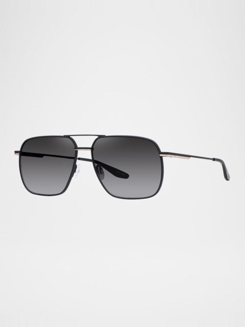 BARTON PERREIRA Men's Royale Titanium Aviator Sunglasses