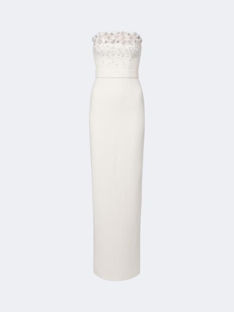 Safiyaa Bridal Azrael floral-appliqué gown