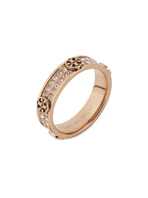 TORY BURCH pavé icon ring