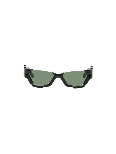 FENG CHEN WANG SSENSE Exclusive Black Deconstructed Sunglasses