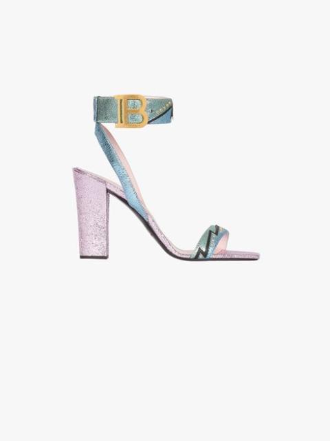 Balmain Multicolor metallic leather Stella sandals