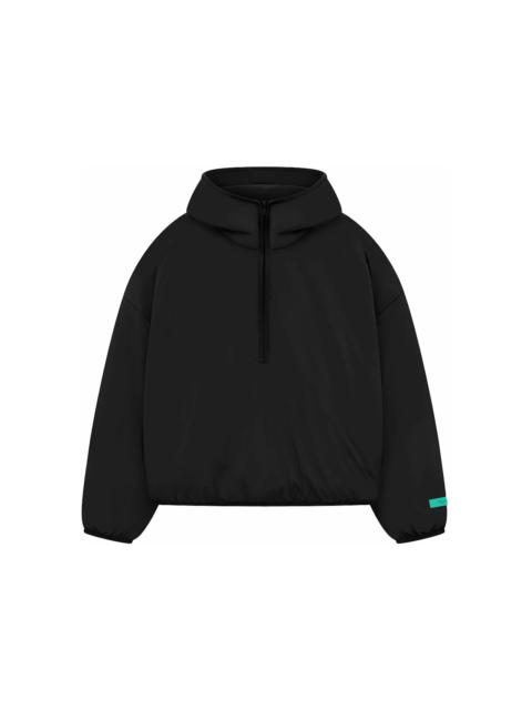 ESSENTIALS Fear of God Essentials Nylon Filled Halfzip Hoodie Jet Black