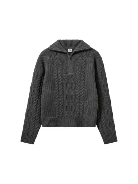 The Garment Como Cable Knit Wool-Cashmere Sweater grey
