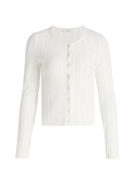 ADAM LIPPES Women's Faye Compact Jacquard Cardigan - Ivory