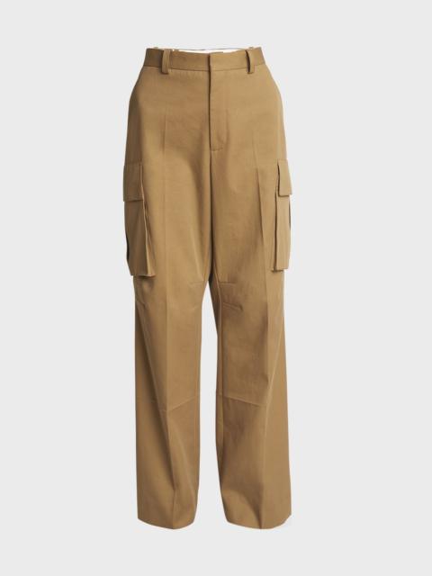 Victoria Beckham Relaxed Wide-Leg Cargo Trousers