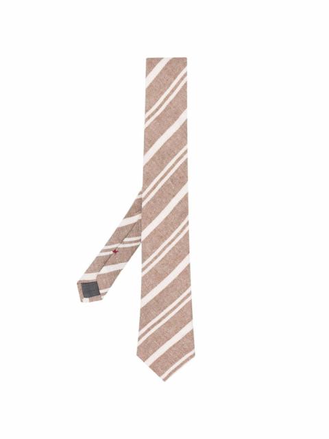 Brunello Cucinelli diagonal stripes tie