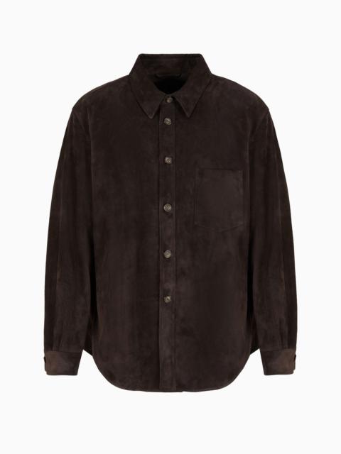 GIORGIO ARMANI Oversized suede shirt