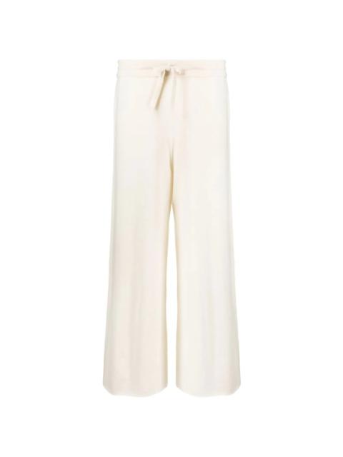 wide-leg cashmere track pants